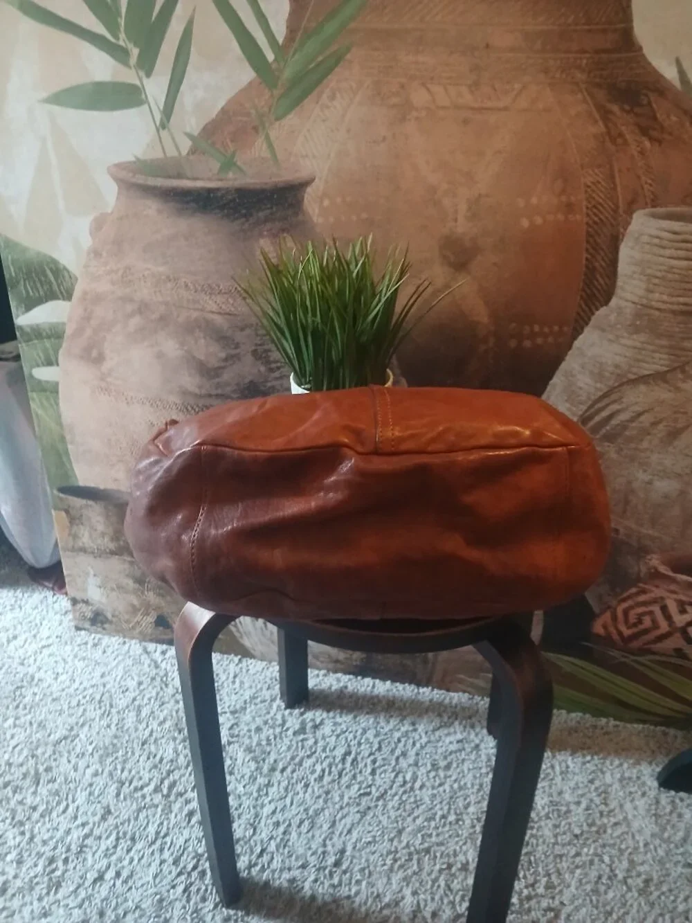 FRYE leather rustic look hobo bag